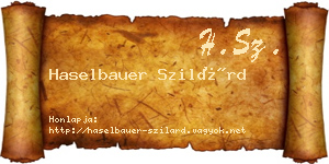 Haselbauer Szilárd névjegykártya